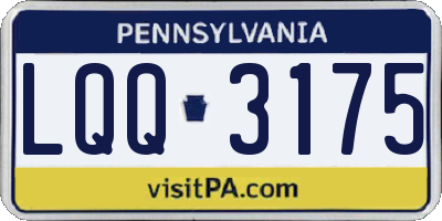 PA license plate LQQ3175
