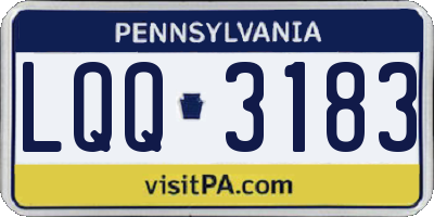 PA license plate LQQ3183