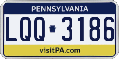 PA license plate LQQ3186