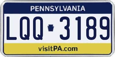 PA license plate LQQ3189