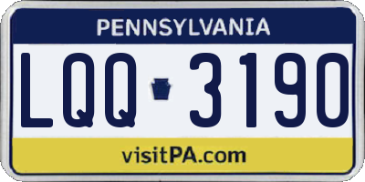 PA license plate LQQ3190