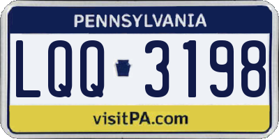 PA license plate LQQ3198