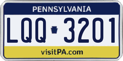 PA license plate LQQ3201