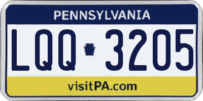 PA license plate LQQ3205
