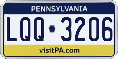 PA license plate LQQ3206