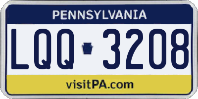 PA license plate LQQ3208