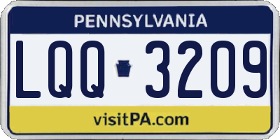 PA license plate LQQ3209