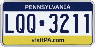 PA license plate LQQ3211