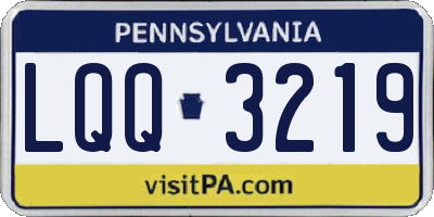 PA license plate LQQ3219