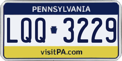 PA license plate LQQ3229
