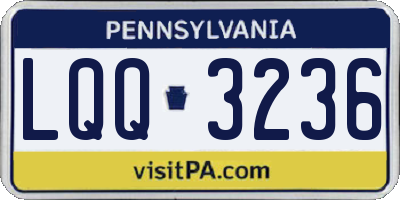 PA license plate LQQ3236