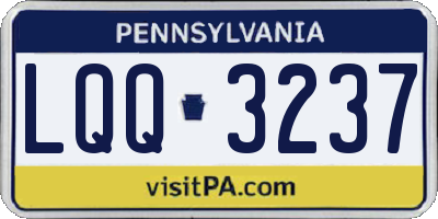 PA license plate LQQ3237