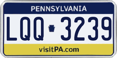 PA license plate LQQ3239