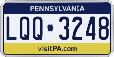 PA license plate LQQ3248