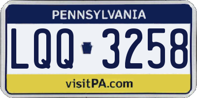 PA license plate LQQ3258