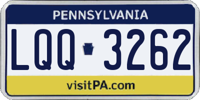 PA license plate LQQ3262