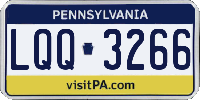 PA license plate LQQ3266