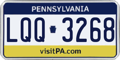 PA license plate LQQ3268