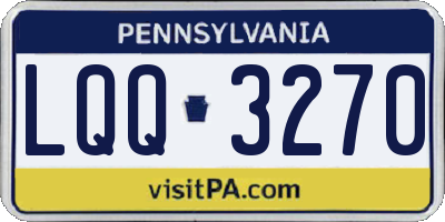 PA license plate LQQ3270