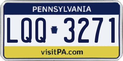 PA license plate LQQ3271