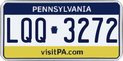 PA license plate LQQ3272