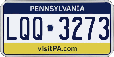 PA license plate LQQ3273