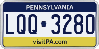PA license plate LQQ3280