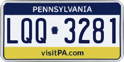 PA license plate LQQ3281