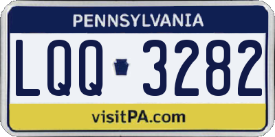 PA license plate LQQ3282