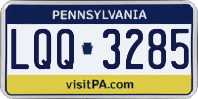 PA license plate LQQ3285