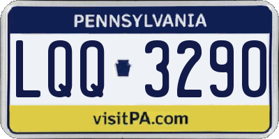 PA license plate LQQ3290