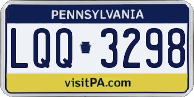 PA license plate LQQ3298