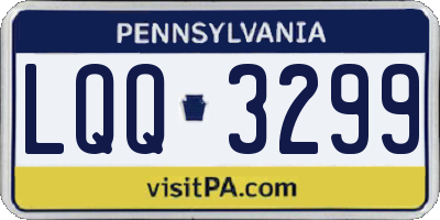 PA license plate LQQ3299