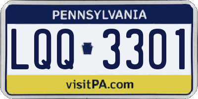 PA license plate LQQ3301