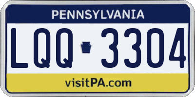 PA license plate LQQ3304