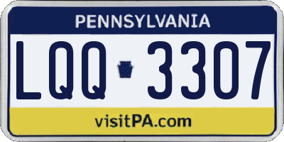 PA license plate LQQ3307