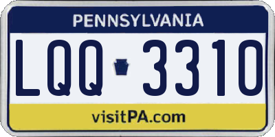PA license plate LQQ3310