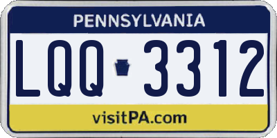 PA license plate LQQ3312