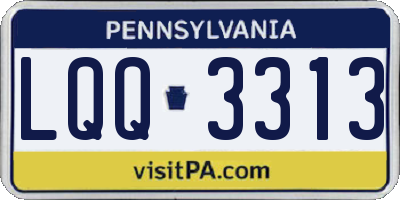 PA license plate LQQ3313