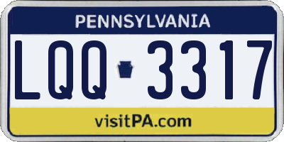 PA license plate LQQ3317