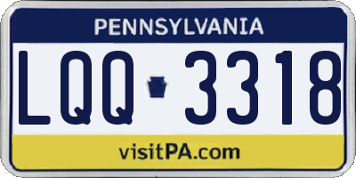 PA license plate LQQ3318