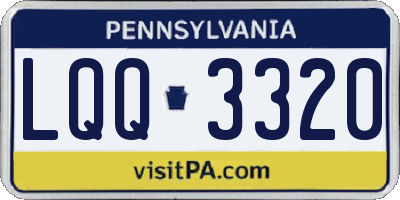 PA license plate LQQ3320