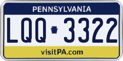 PA license plate LQQ3322