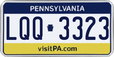 PA license plate LQQ3323