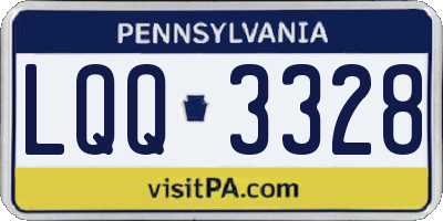 PA license plate LQQ3328