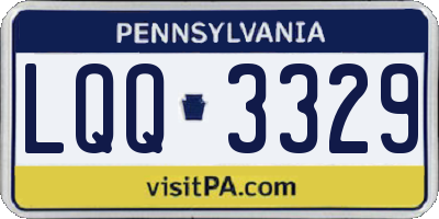 PA license plate LQQ3329