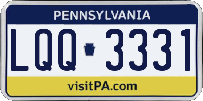 PA license plate LQQ3331