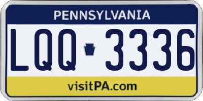PA license plate LQQ3336