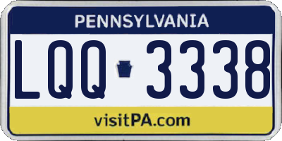 PA license plate LQQ3338