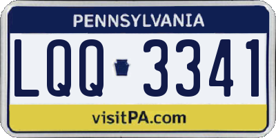 PA license plate LQQ3341